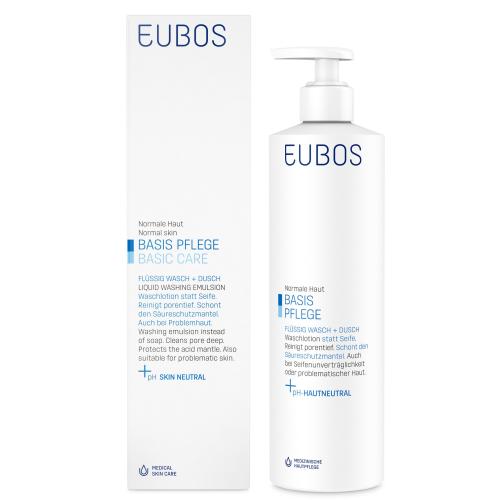 Eubos Basic Care Blue Liquid Washing Emulsion Υγρό Καθαρισμού για την Καθημερινή Περιποίηση Προσώπου & Σώματος - 400ml